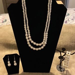 PEARL/DIAMOND NECKLACE SET